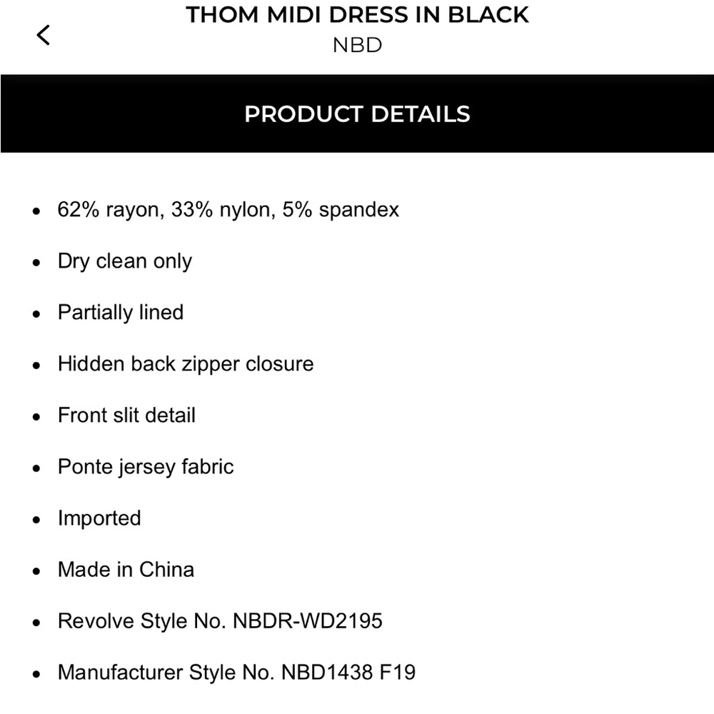 Thom Midi Dress in Black - Picture 6 of 7